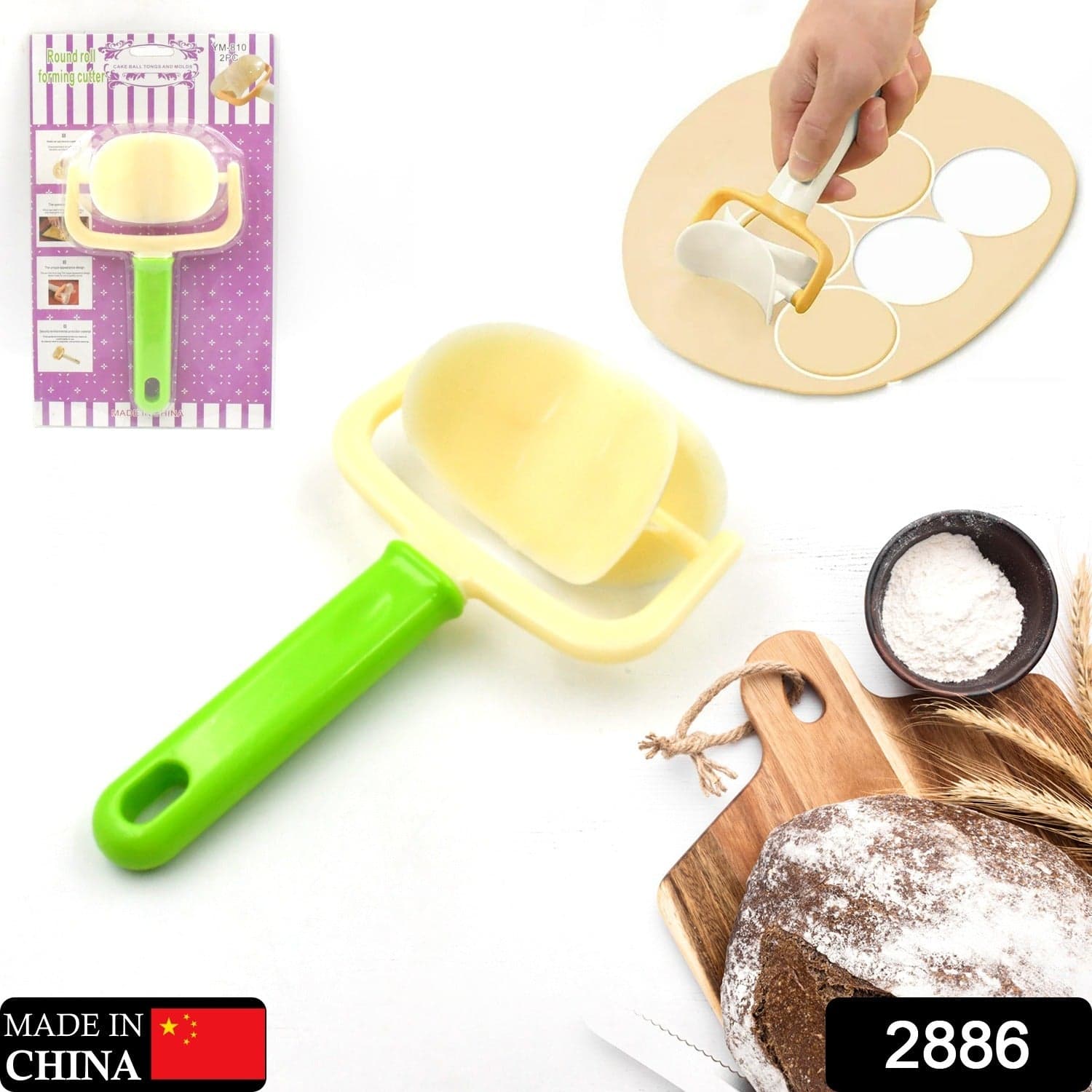 Plastic Cake Ball Cutter - Round Roll Forming Mold for Baking & Puri Making (1pc) thumbnail 2