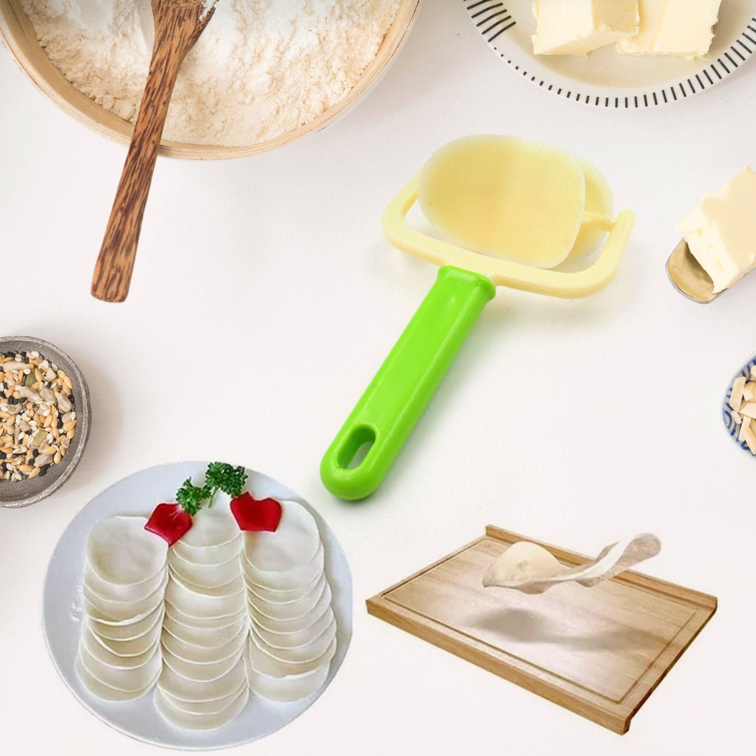 Plastic Cake Ball Cutter - Round Roll Forming Mold for Baking & Puri Making (1pc) thumbnail 5