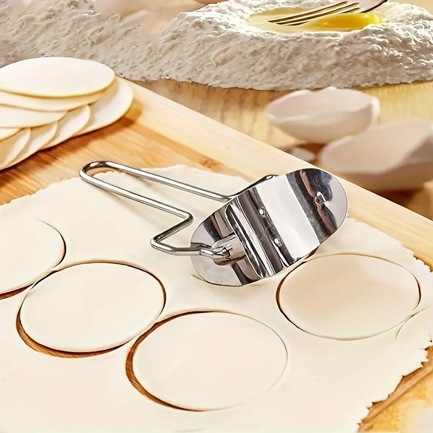 Puri Cutter Stainless Steel Roller Machine for Baking Tools thumbnail 1