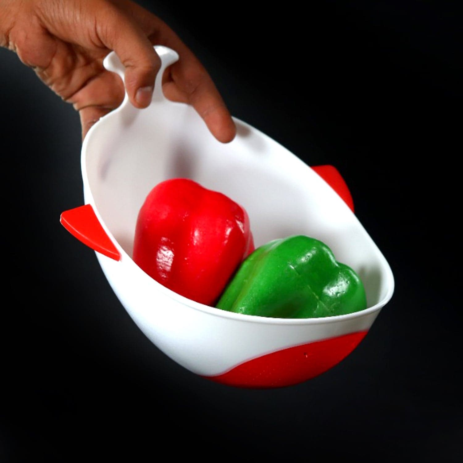 Plastic Rice Pulses Fruits Vegetable Noodles Pasta Washing Bowl and Strainer thumbnail 1