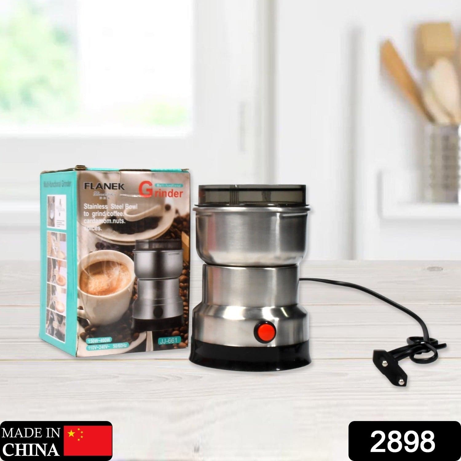 Multifunction Grinder Machine Electric Cereals Grain Mill Spice Herbs Grinding Machine Tool Stainless Steel Electric Coffee Bean for Home thumbnail 2