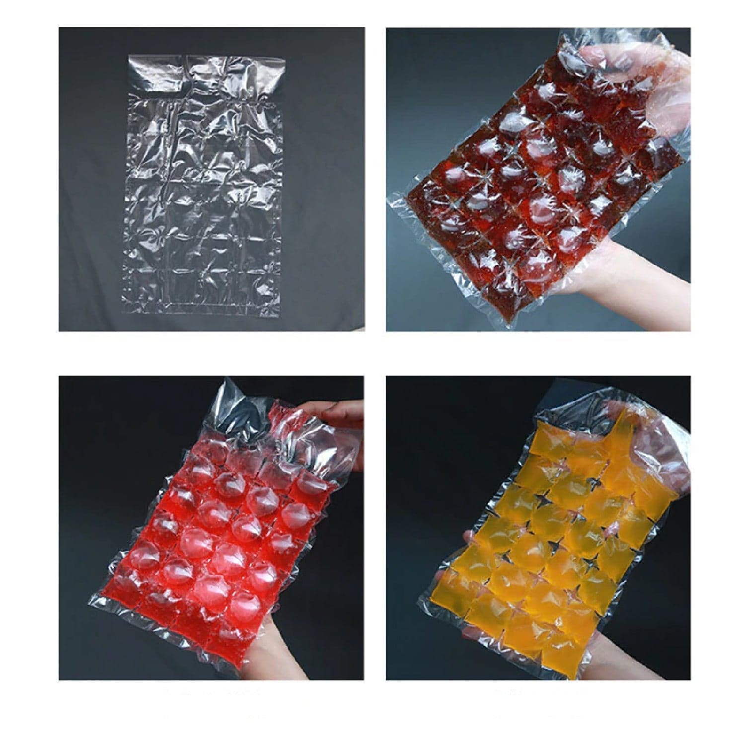 Disposable Ice Cube Bags, Stackable Easy Release Ice Cube Mold Trays Self-Seal Freezing Maker,Cold Ice Pack Cooler Bag For Cocktail Food Wine thumbnail 6