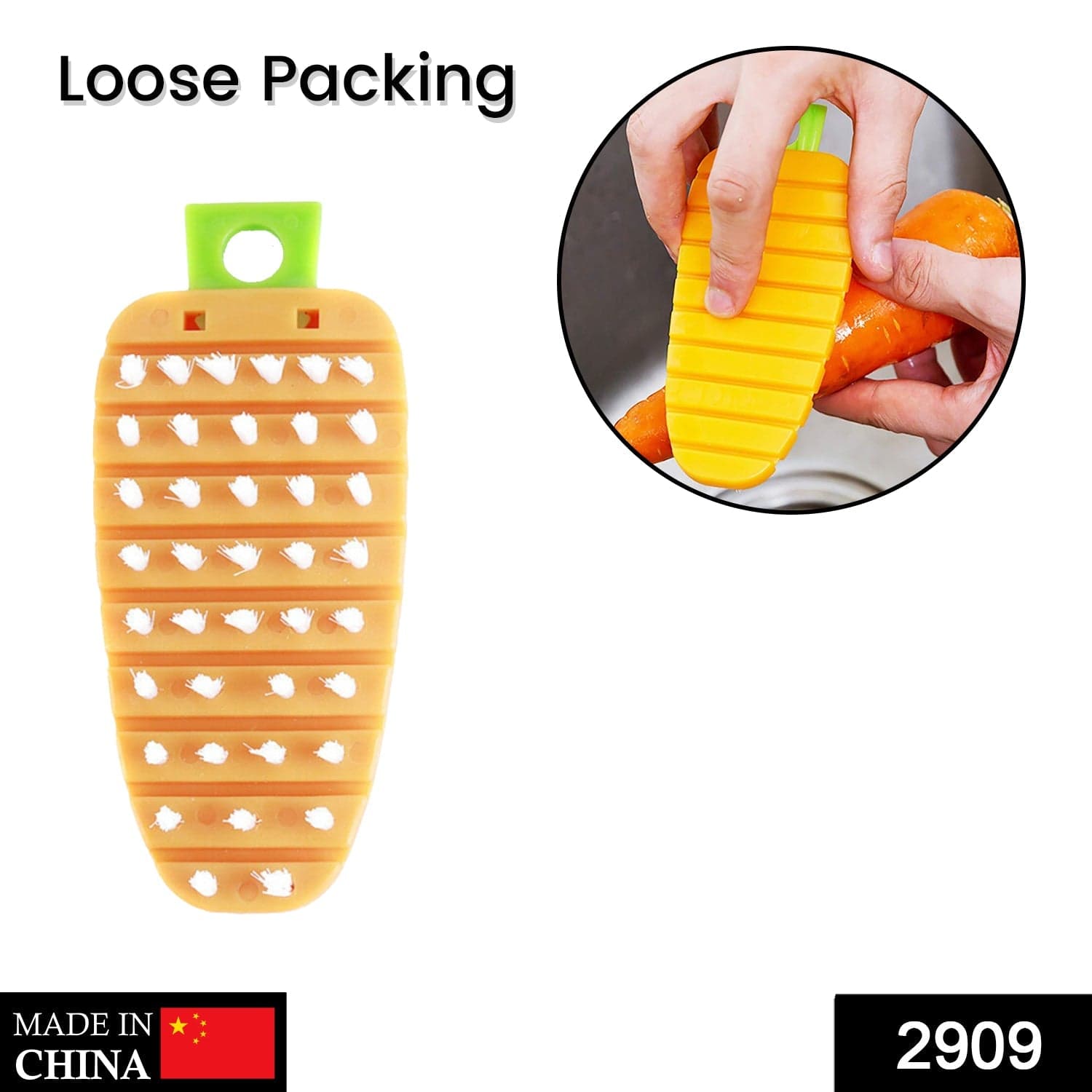Vegetable Scrubbing Brush, Vegetable Scrubber Non for Toxic Fruit Brush Carrot Shape Vegetable Brush For Potato For Vegetable thumbnail 2