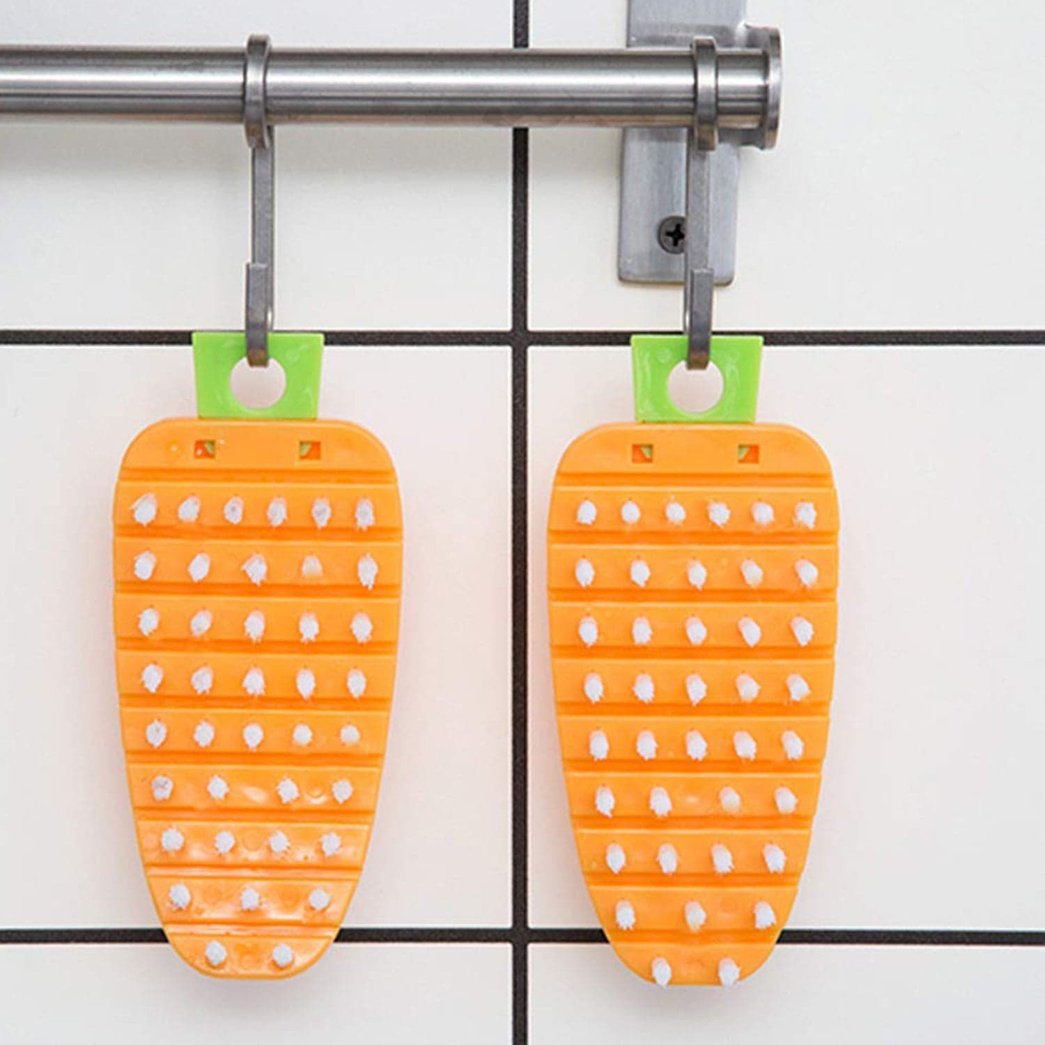 Vegetable Scrubbing Brush, Vegetable Scrubber Non for Toxic Fruit Brush Carrot Shape Vegetable Brush For Potato For Vegetable thumbnail 8