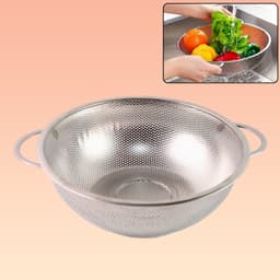 Stainless Steel Rice Vegetables Washing Bowl Strainer Collapsible Strainer.