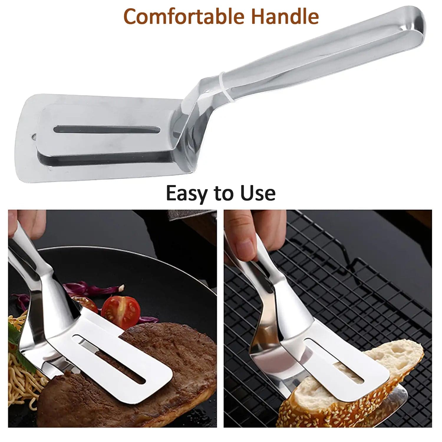 Multifunction Stainless Steel Cooking Tong for Frying & BBQ thumbnail 7
