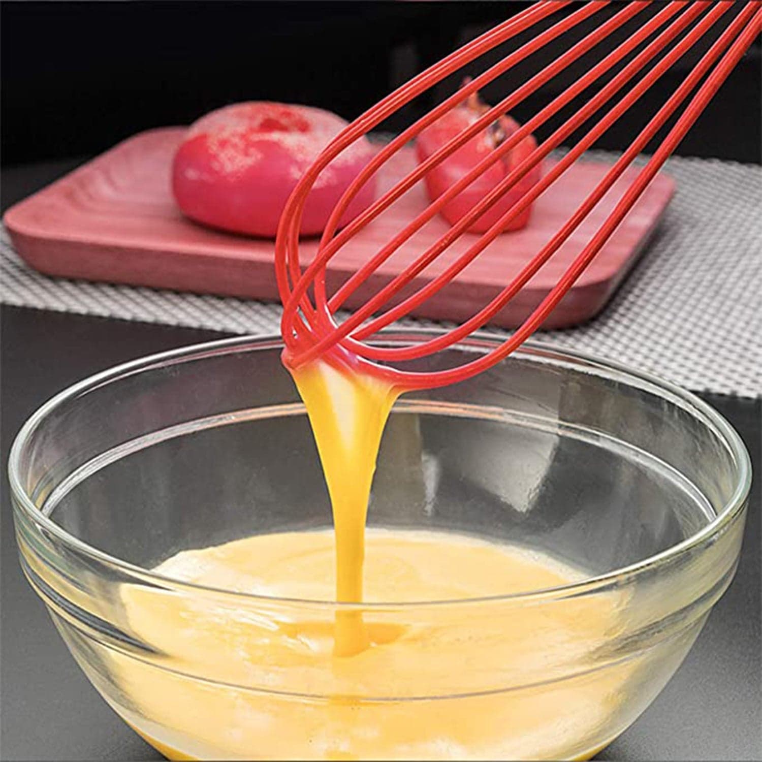 Manual Whisk Mixer Silicone Whisk, Cream Whisk, Flour Mixer, Rotary Egg Mixer, Kitchen Baking Tool. thumbnail 1
