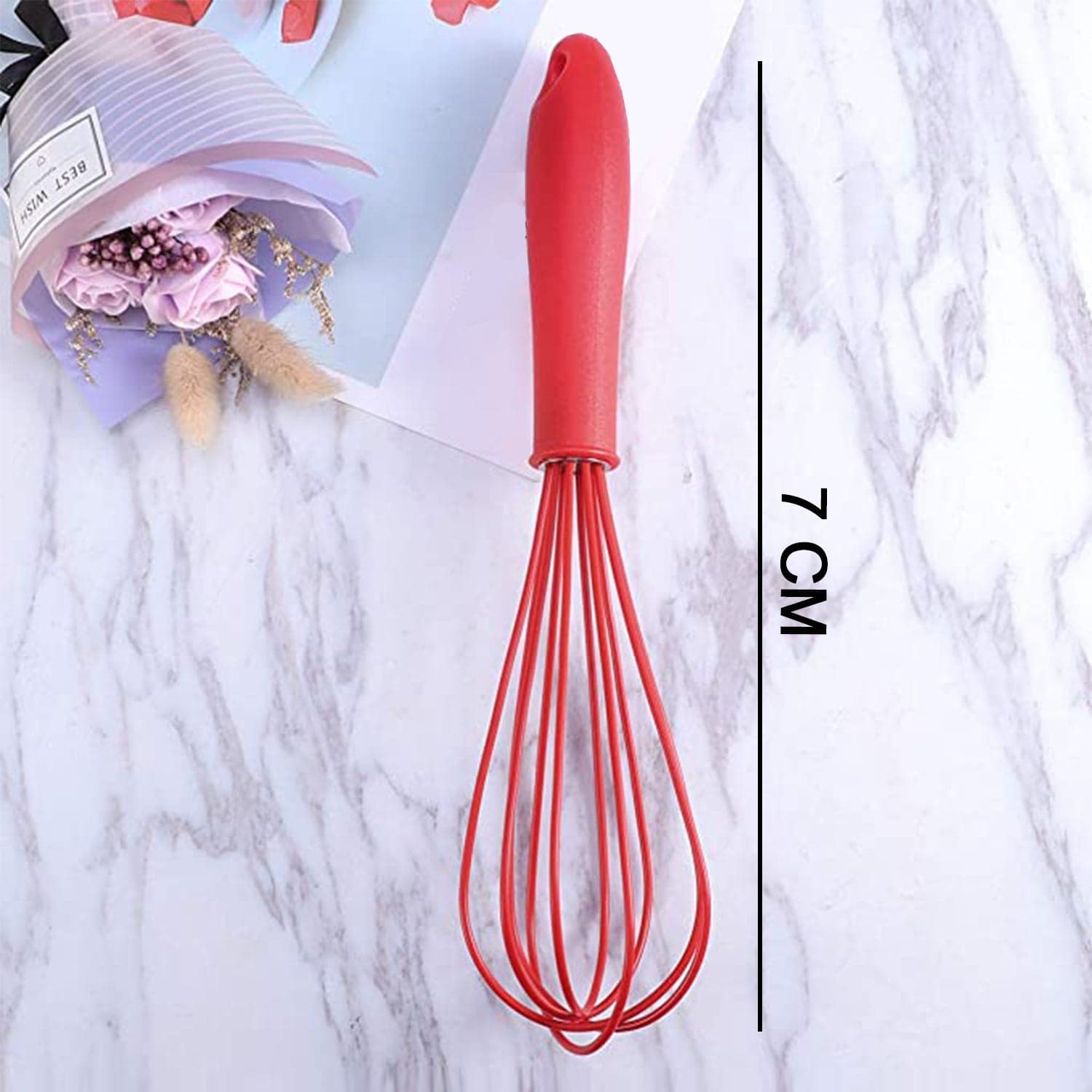 Manual Whisk Mixer Silicone Whisk, Cream Whisk, Flour Mixer, Rotary Egg Mixer, Kitchen Baking Tool. thumbnail 7