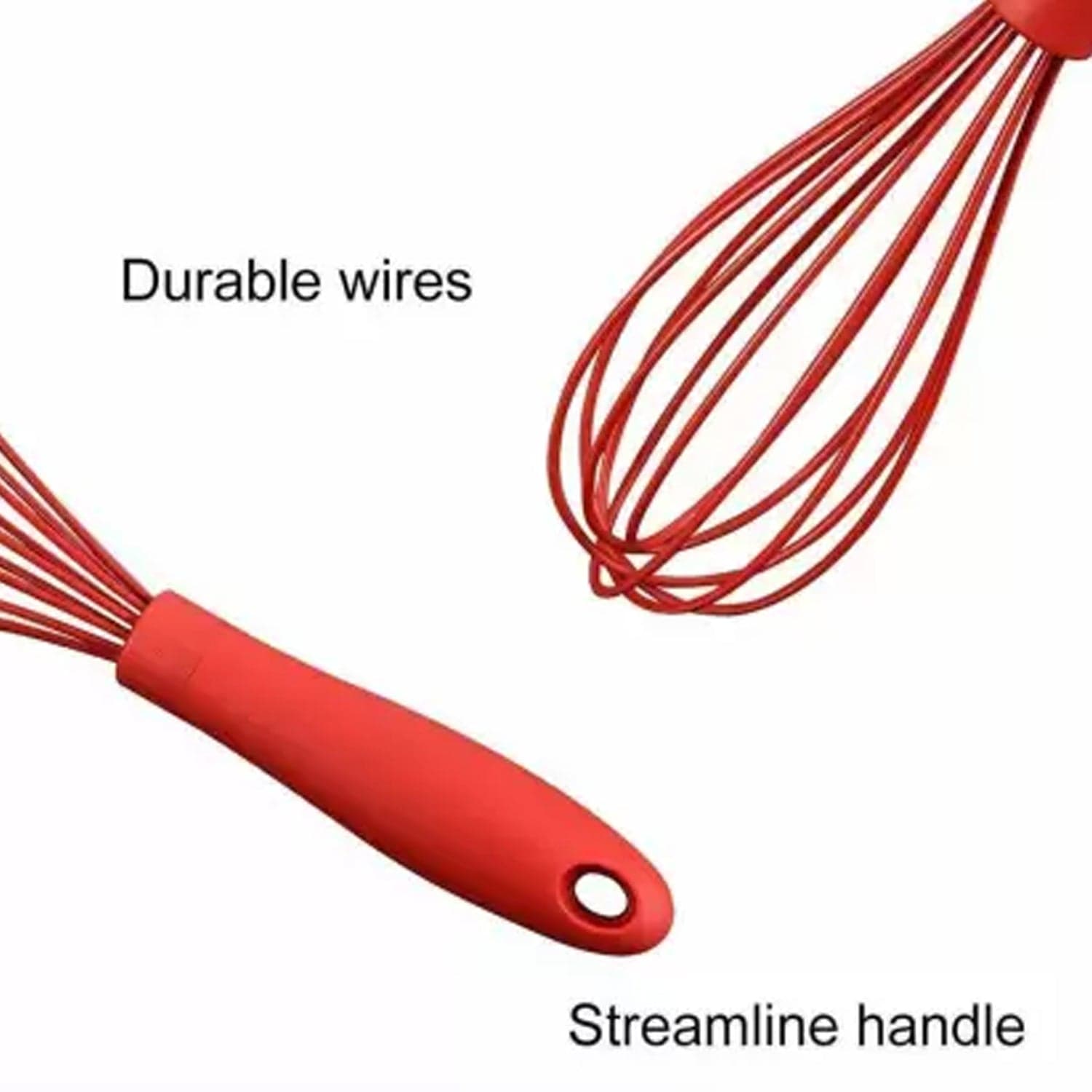 Manual Whisk Mixer Silicone Whisk, Cream Whisk, Flour Mixer, Rotary Egg Mixer, Kitchen Baking Tool. thumbnail 9