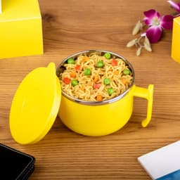 Safe Double-Layer Maggie Bowl With Lid & Handle Of Versatile Bowl For Cereals