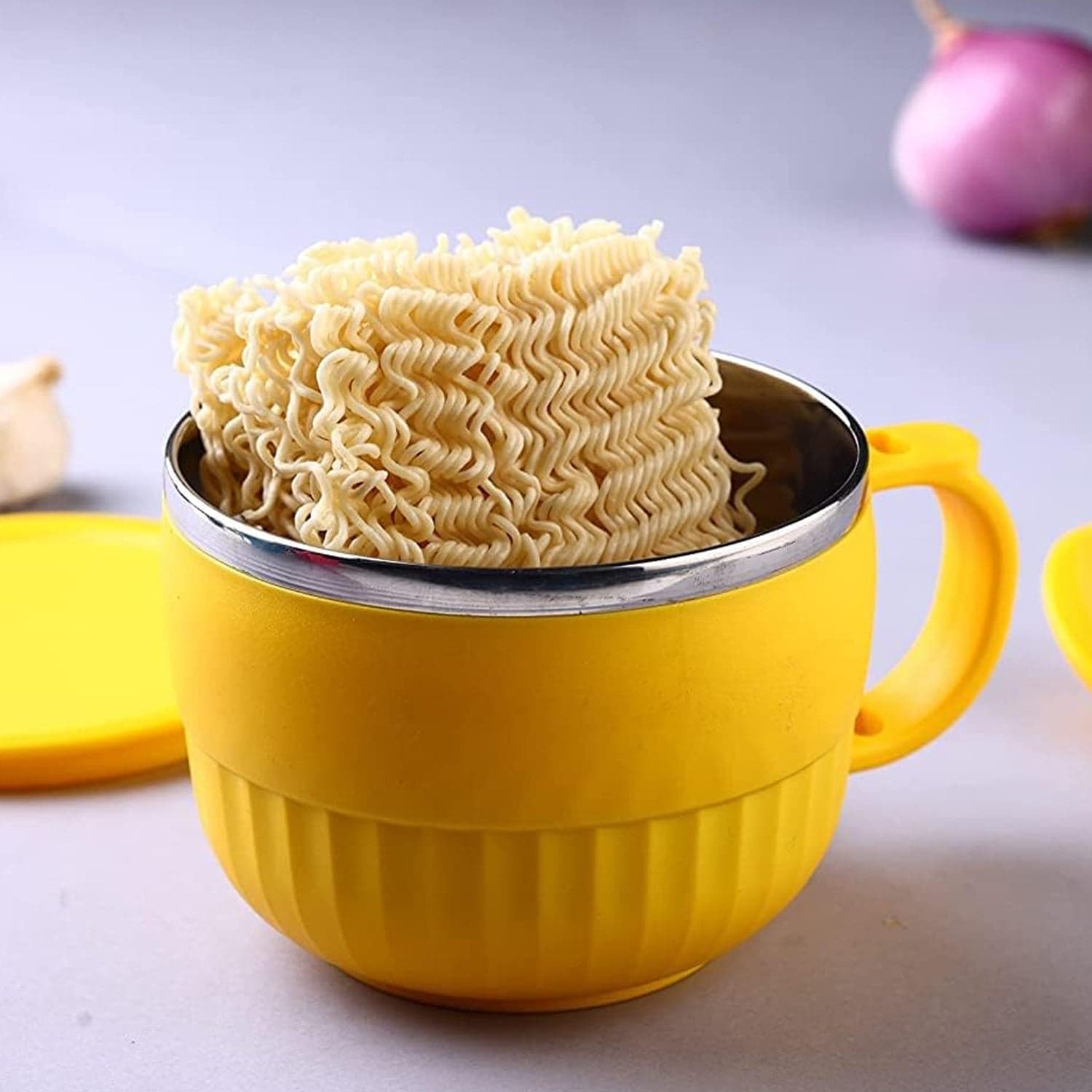 Safe Double-Layer Maggie Bowl With Lid & Handle Of Versatile Bowl For Cereals thumbnail 6