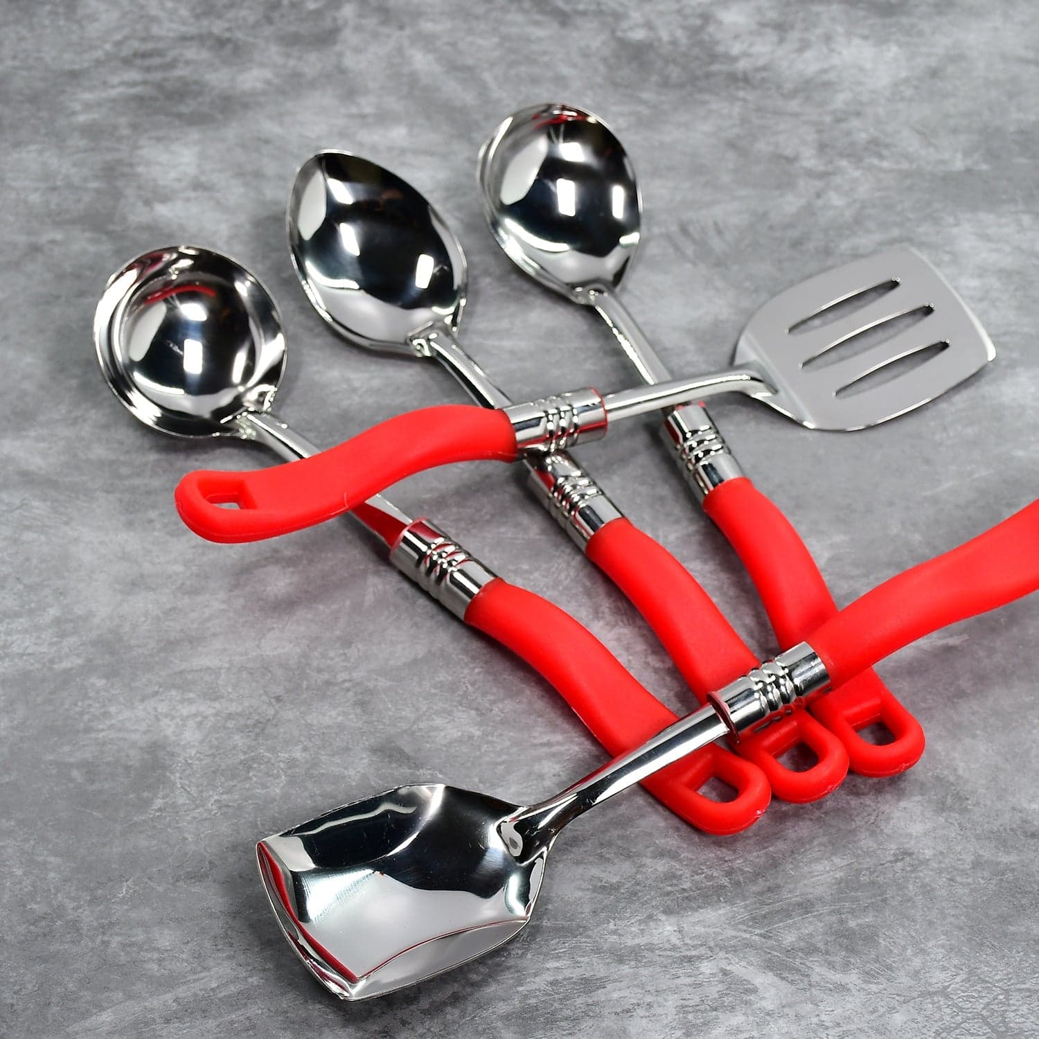 Stainless Steel Serving Spoon Set 5 pcs. thumbnail 1