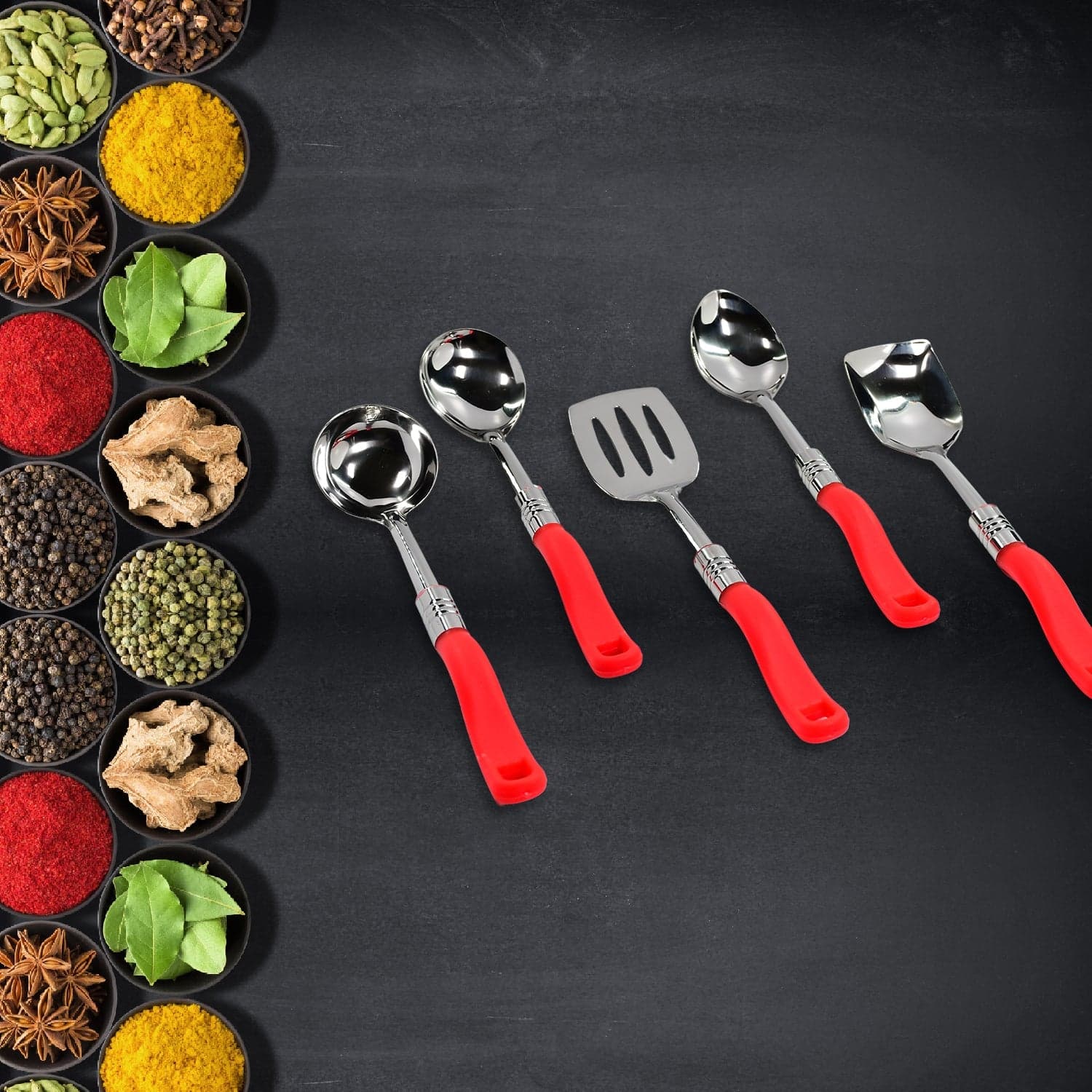 Stainless Steel Serving Spoon Set 5 pcs. thumbnail 4