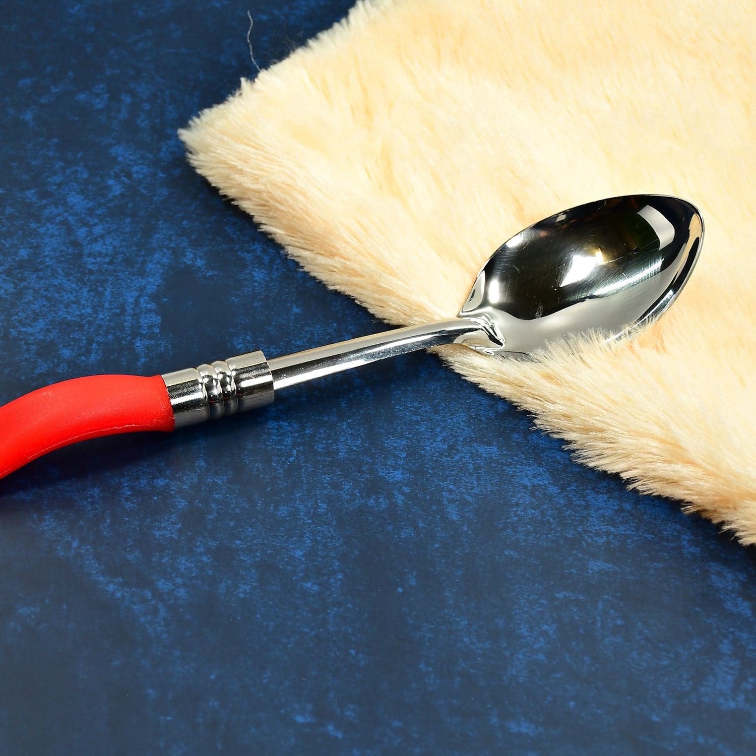 Stainless Steel Serving Spoon with plastic handle thumbnail 1