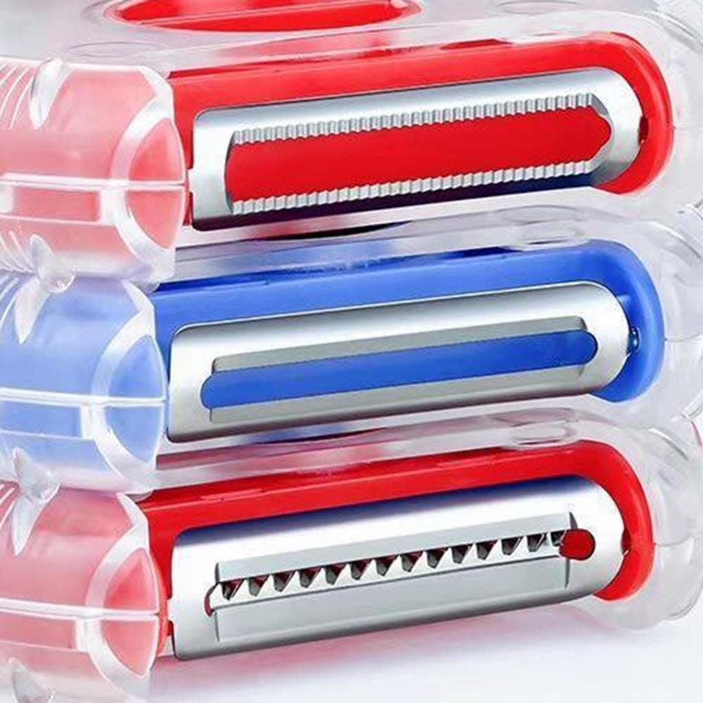3 in 1 Multi Function Three Use Rotary Hanging Round Planer Peeler and Cutter Vegetable Slicer Kitchen Tools Kitchen Gadgets thumbnail 3