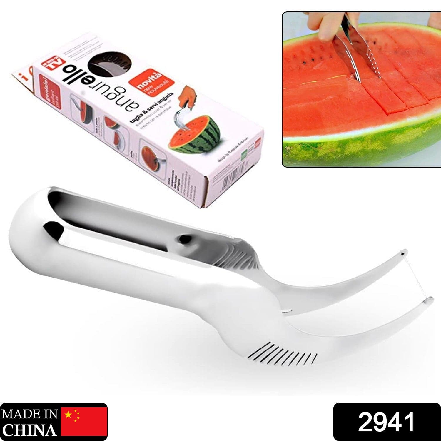 Watermelon Slicer - Stainless Steel Corer And Cutter thumbnail 2