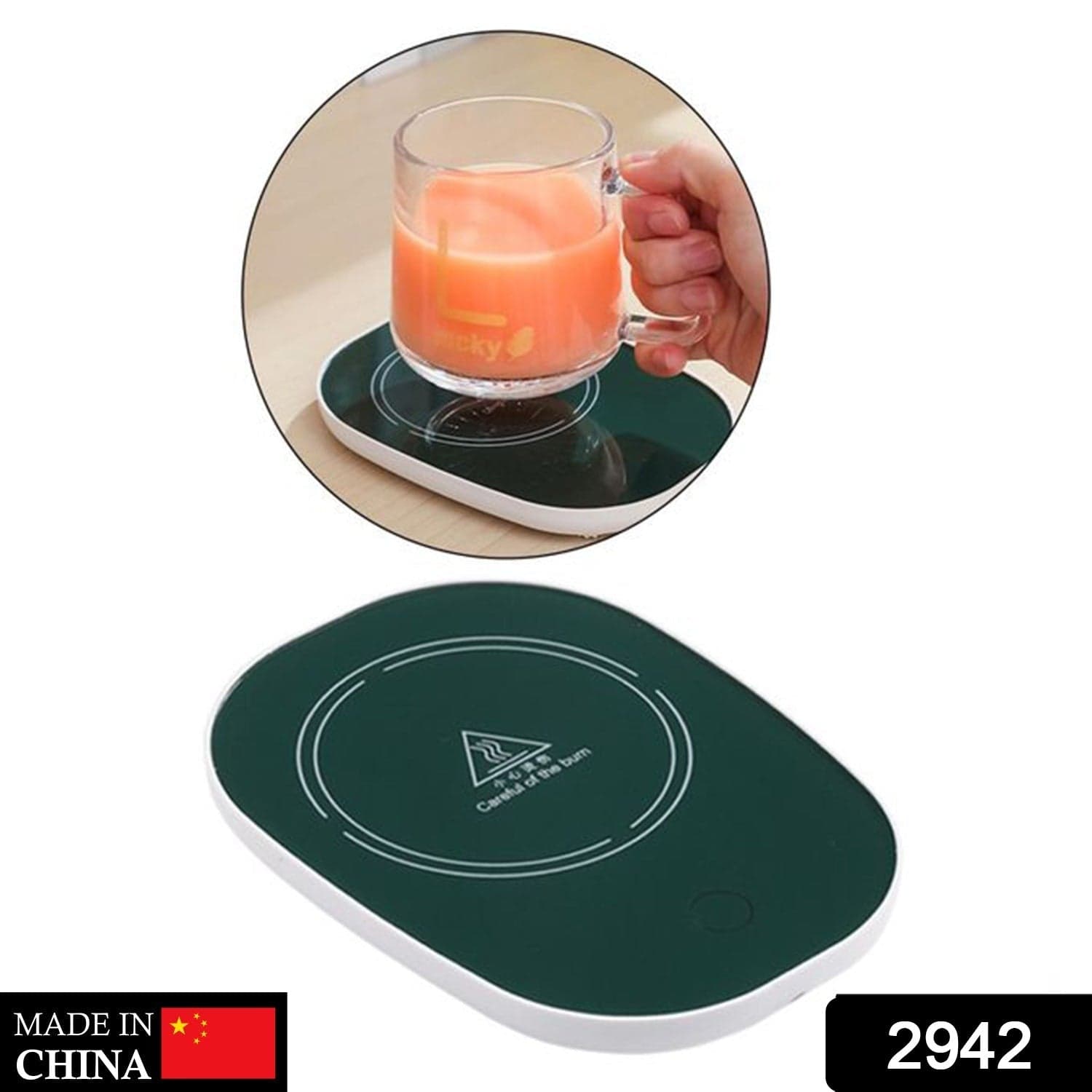 Coffee Mug Warmer For Having Coffee Along With The Warmer That Keeps It Hot. thumbnail 2