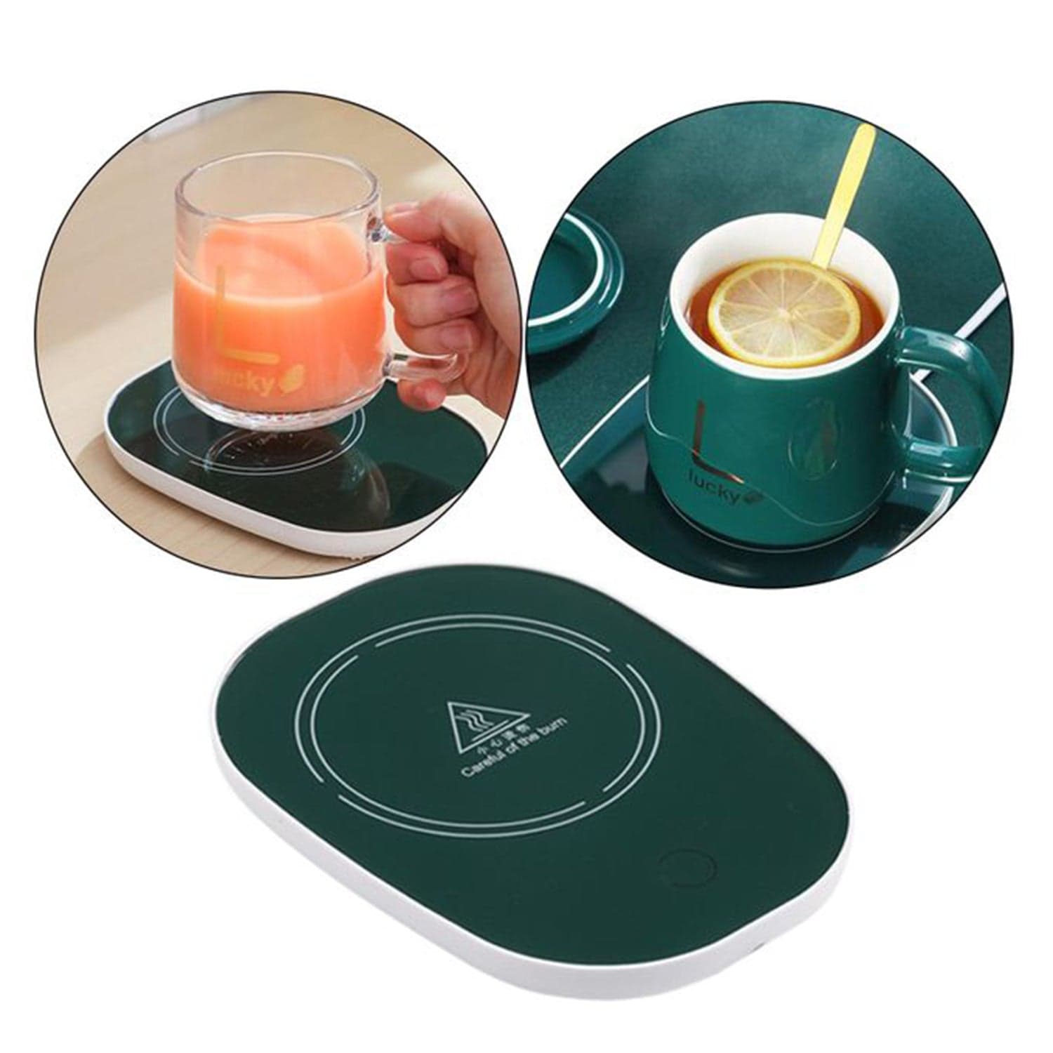 Coffee Mug Warmer For Having Coffee Along With The Warmer That Keeps It Hot. thumbnail 5