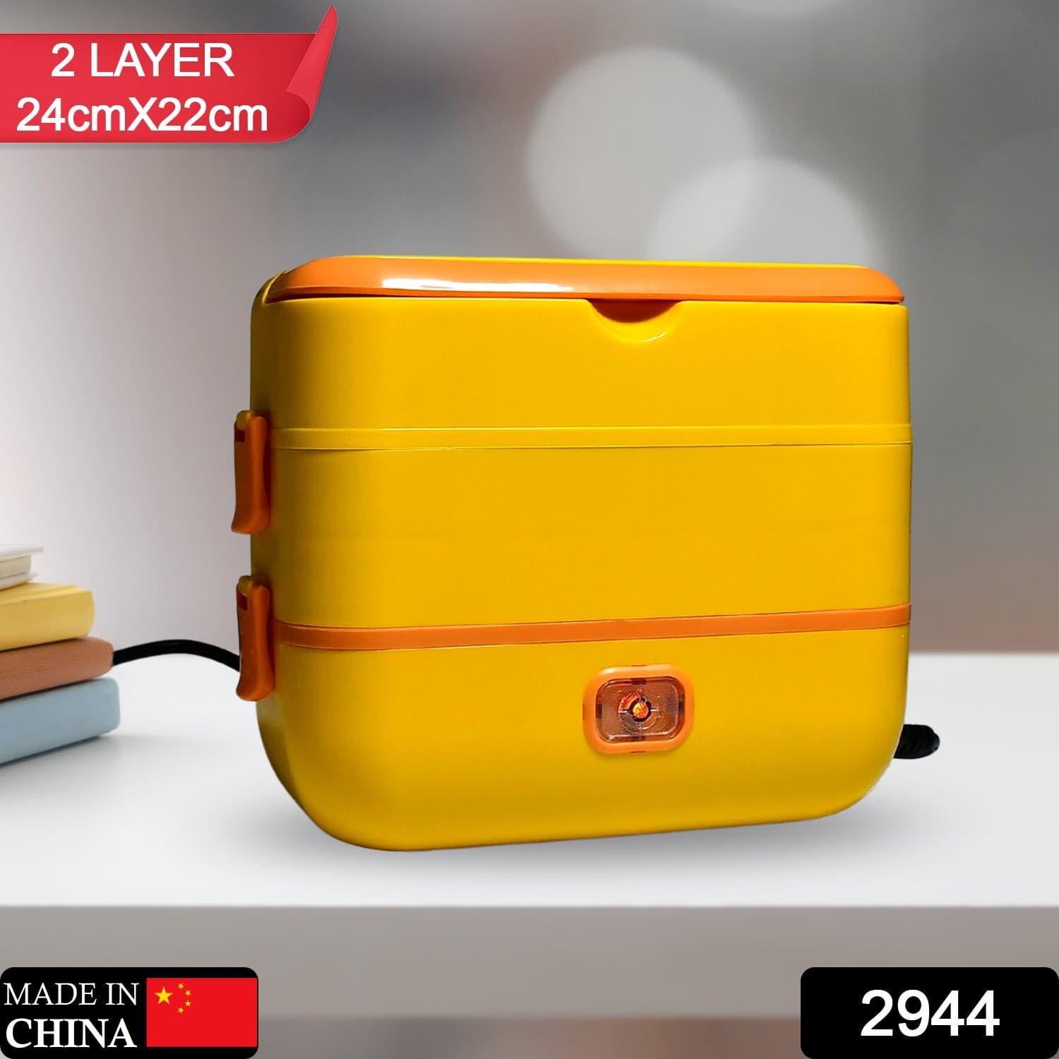 2Layer Electric Lunch Box For Office, Portable Lunch Warmer With Removable 4 Stainless Steel Container. thumbnail 2