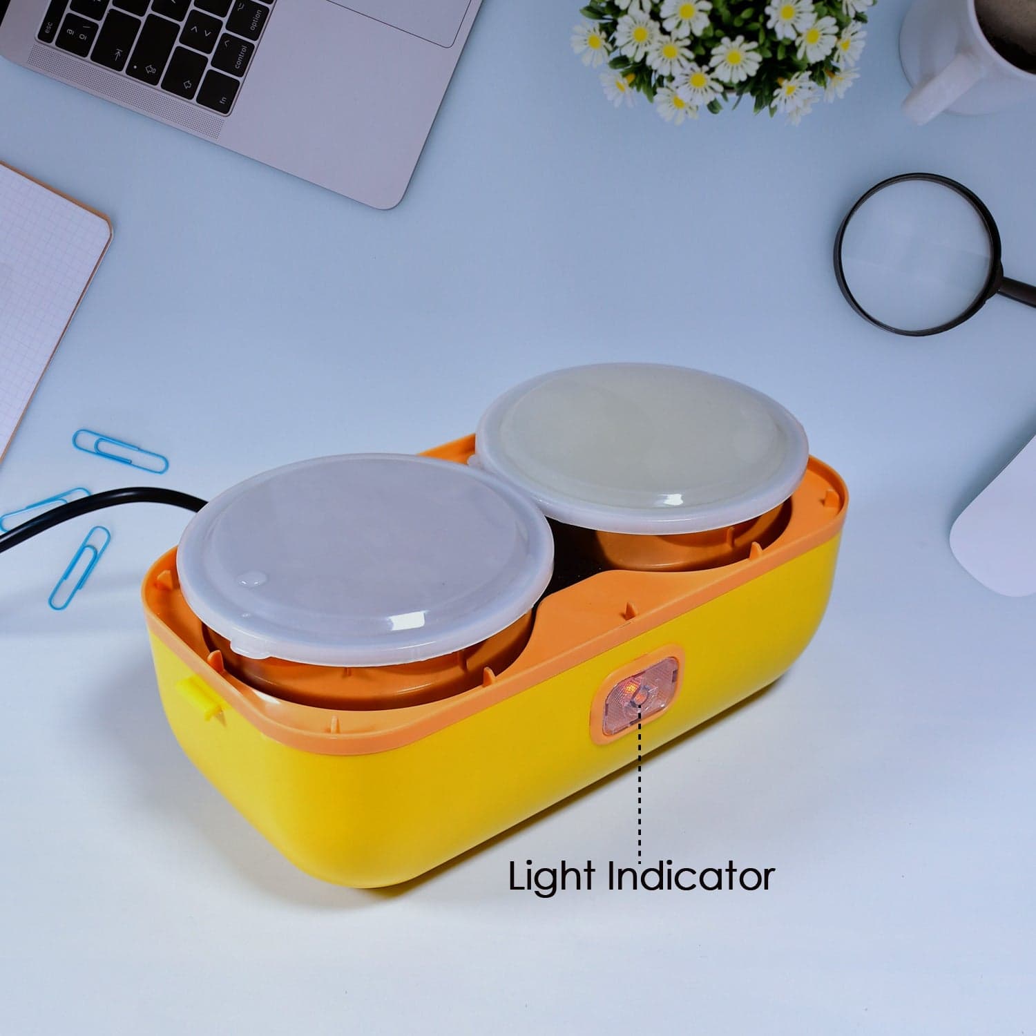 1Layer Electric Lunch Box For Office, Portable Lunch Warmer With Removable 2 Stainless Steel Container. thumbnail 6