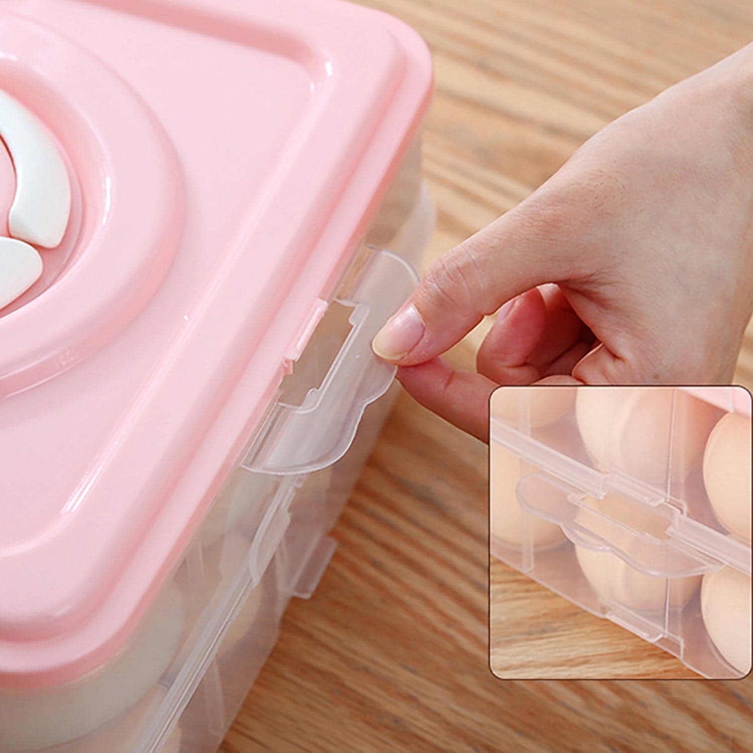 Double Layer Premium 48 Grid Egg Storage Box for Egg Storage Container thumbnail 1