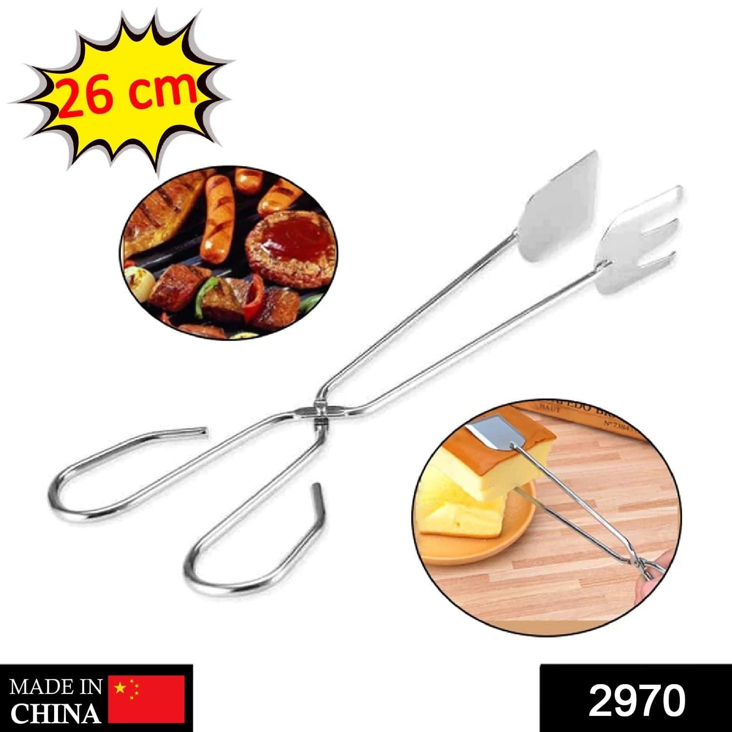 HANDLE COOKING TONG, SALAD TONG, BUFFET BARBECUE CLIP thumbnail 2