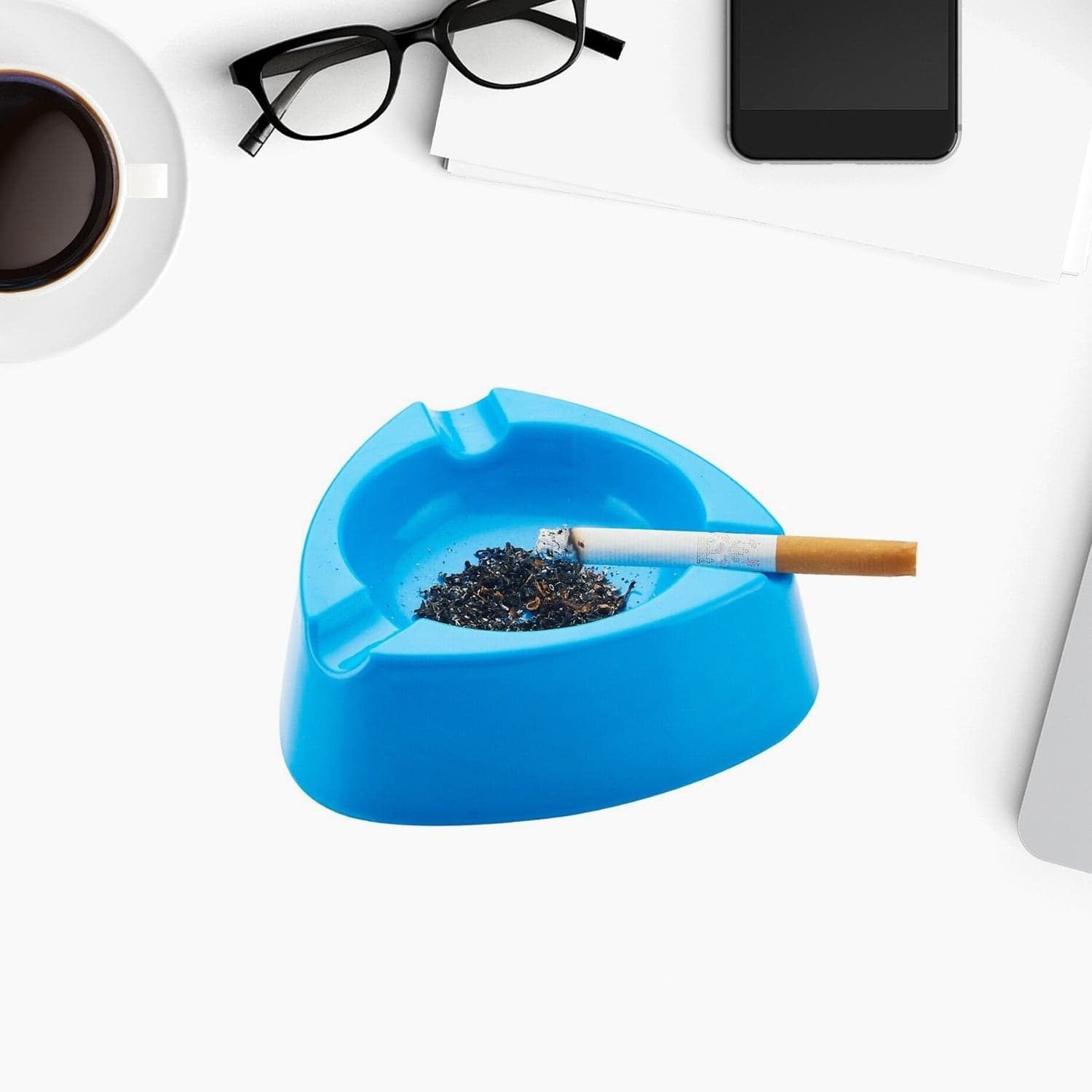 Melamine Cigarette Ashtray for Indoor & Outdoor Tabletop Decoration thumbnail 1