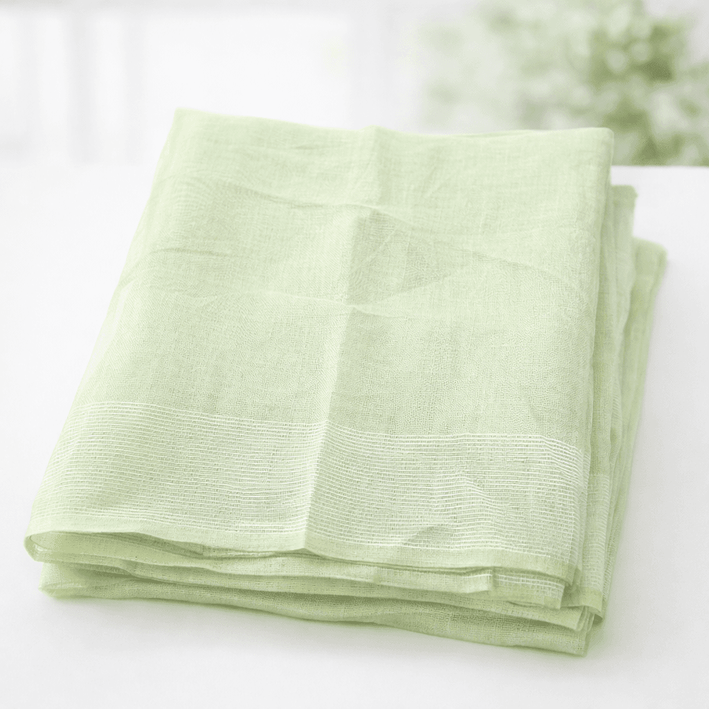 Self Design, Embroidered Daily Wear Organza Saree (Light Green) thumbnail 6