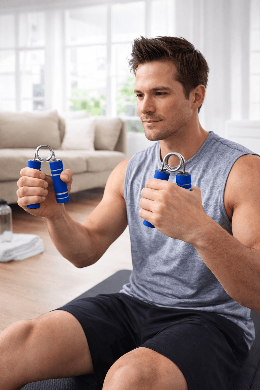 Adjustable Hand Grip Strengthener With Foam Handles – Forearm & Finger Strength Exerciser thumbnail 2