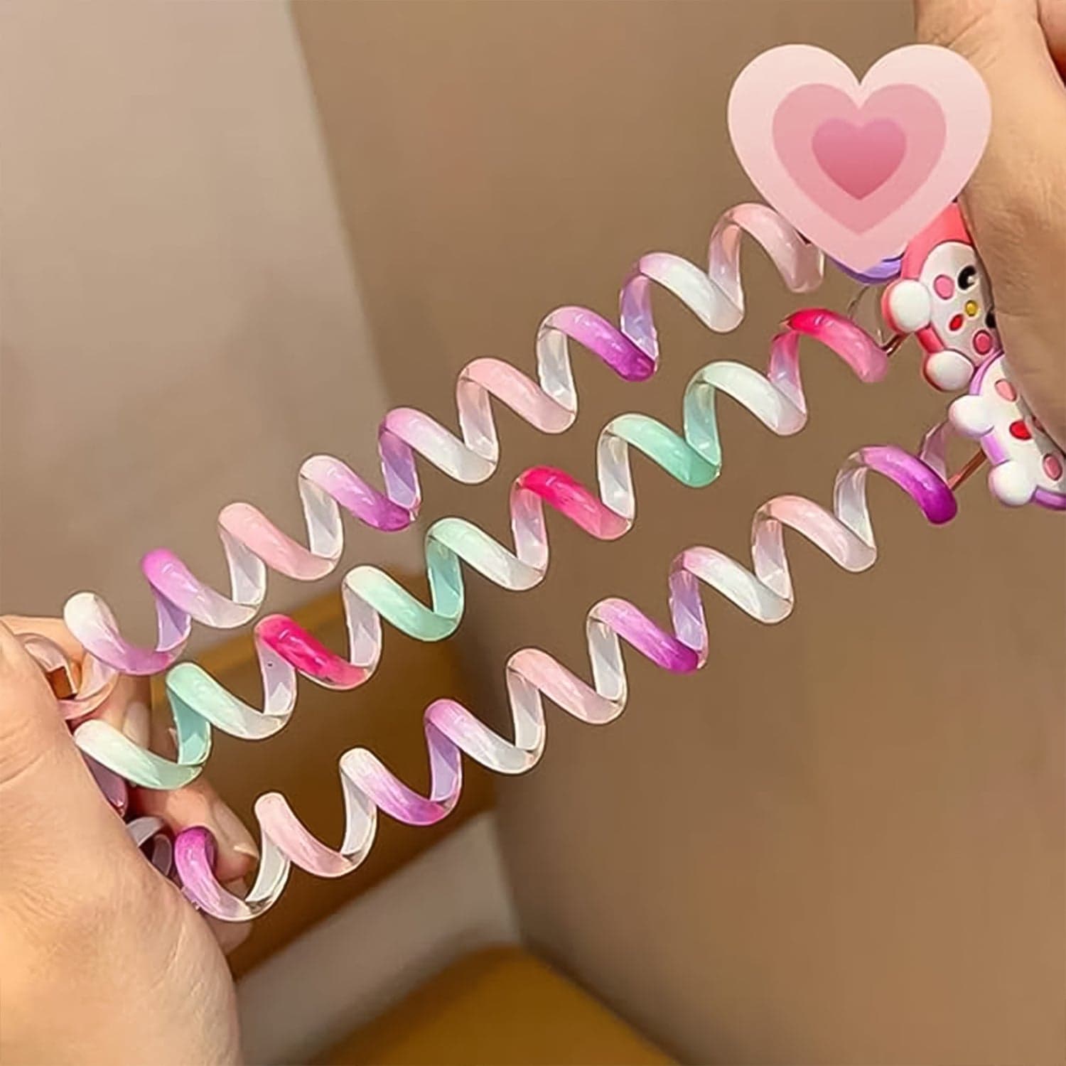 Colourful Telephone Wire Hairbands (1 pc / Mix Design), Hair accessories thumbnail 3