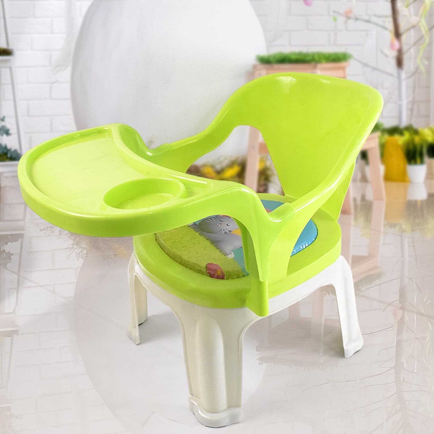 Baby Chair, With Tray Strong And Durable Plastic Chair For Kids/Plastic School Study Chair/Feeding Chair For Kids, Portable High Chair For Kids thumbnail 1