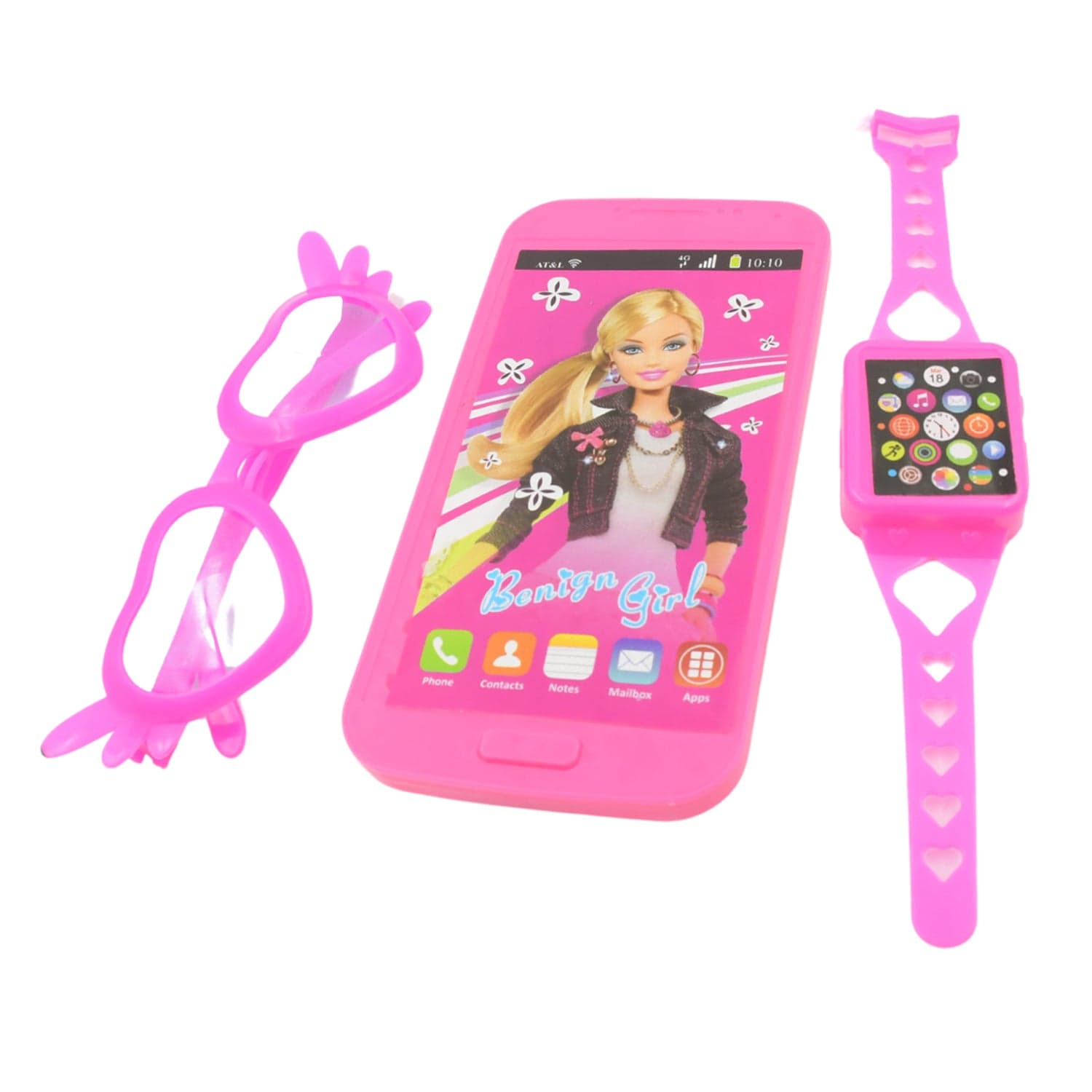Barbiee Musical Phone, Watch & Glasses Set For Girls Of Abs Calling Toy (3-Piece, Battery Not Included) thumbnail 5