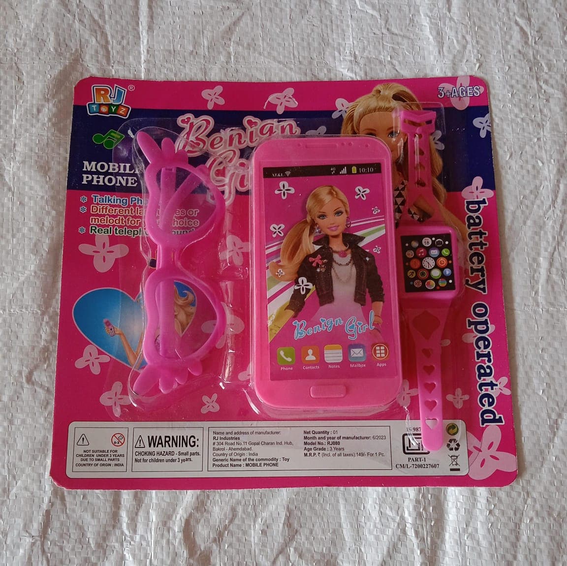 Barbiee Musical Phone, Watch & Glasses Set For Girls Of Abs Calling Toy (3-Piece, Battery Not Included) thumbnail 7