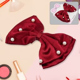 Hair Bow Knot Clip Suitable For Girls (1 Pc / Multicolour), Hair accessories