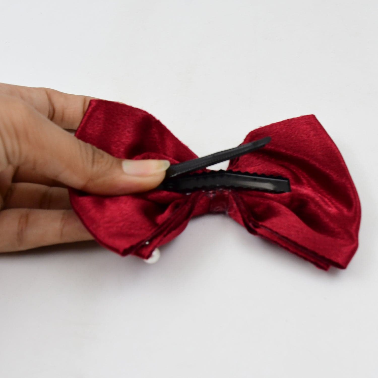Hair Bow Knot Clip Suitable For Girls (1 Pc / Multicolour), Hair accessories thumbnail 6