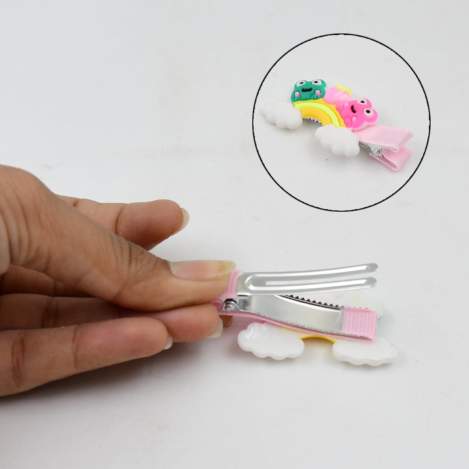 Cute Cartoon Plush Hairpin Set (7 Pcs Set / Mix Colour), Hair accessories thumbnail 4