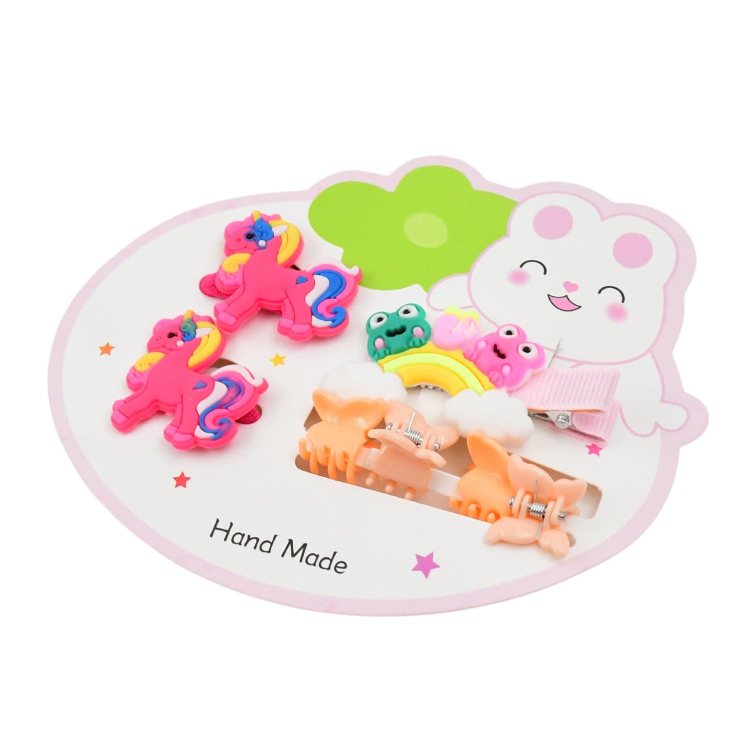 Cute Cartoon Plush Hairpin Set (7 Pcs Set / Mix Colour), Hair accessories thumbnail 5