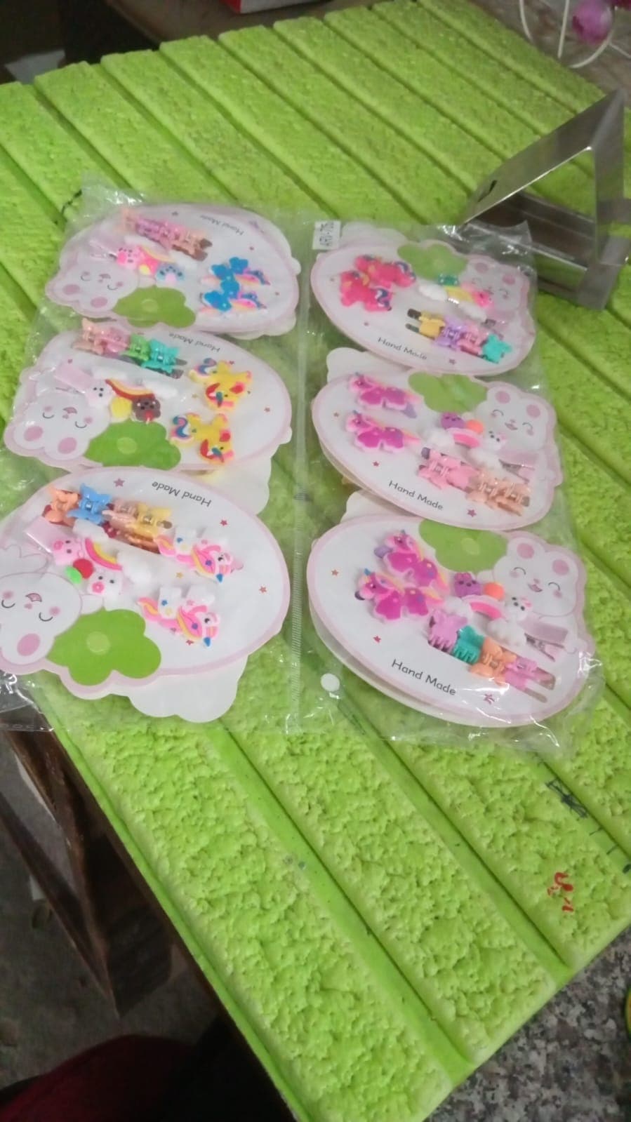 Cute Cartoon Plush Hairpin Set (7 Pcs Set / Mix Colour), Hair accessories thumbnail 7
