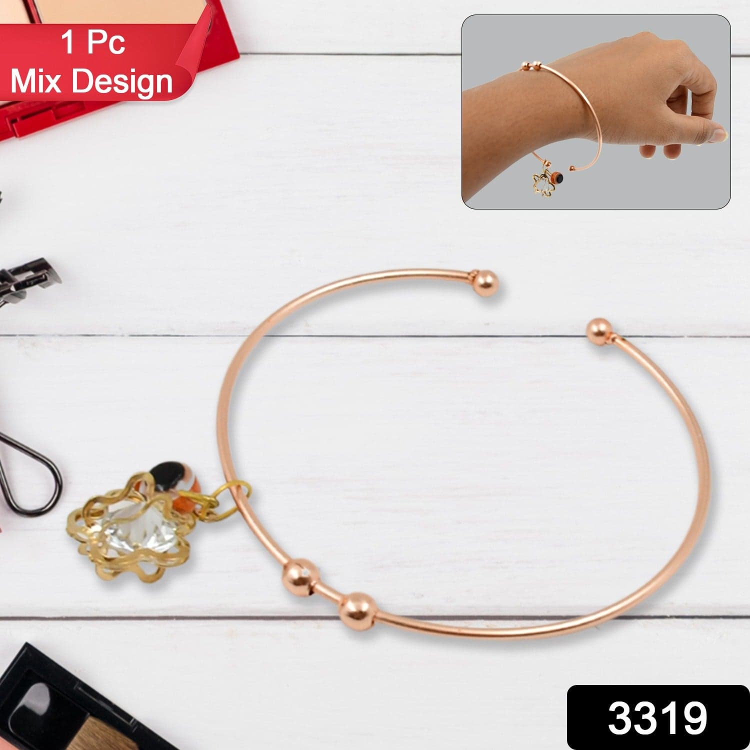 Charm Bracelet, Kada Bracelet (1 Pc / Mix design) thumbnail 2