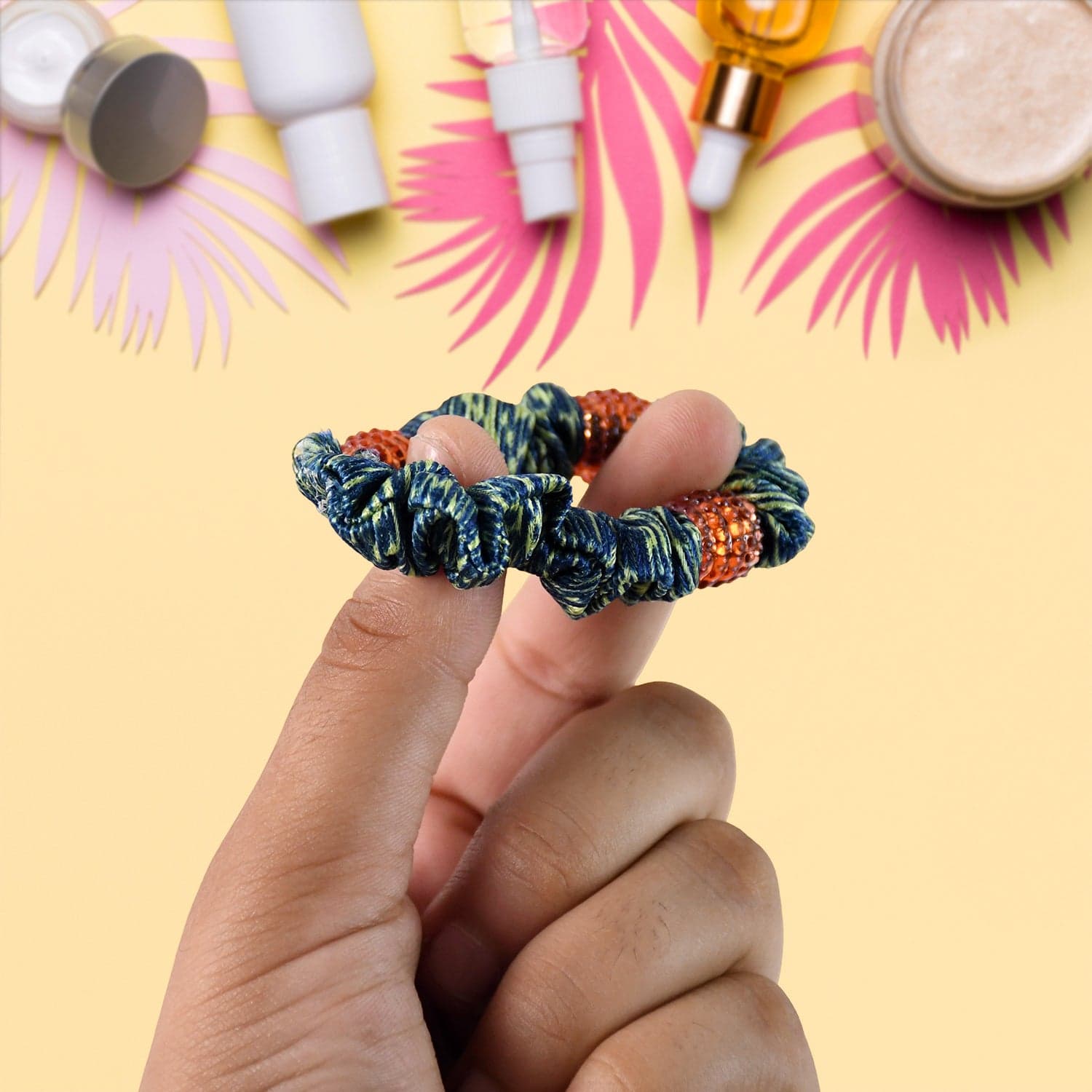 Small Hair Rubber Bands (Pack of 1 / Multicolour / Design), Hair accessories thumbnail 3