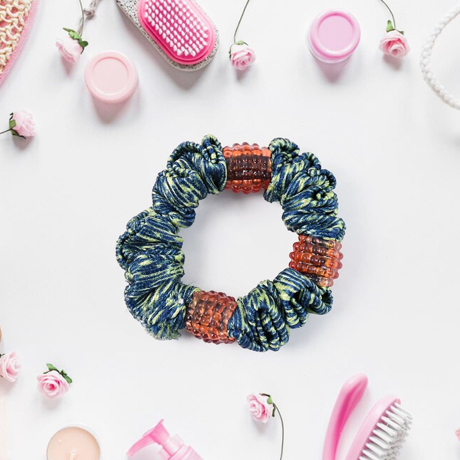 Small Hair Rubber Bands (Pack of 1 / Multicolour / Design), Hair accessories thumbnail 4