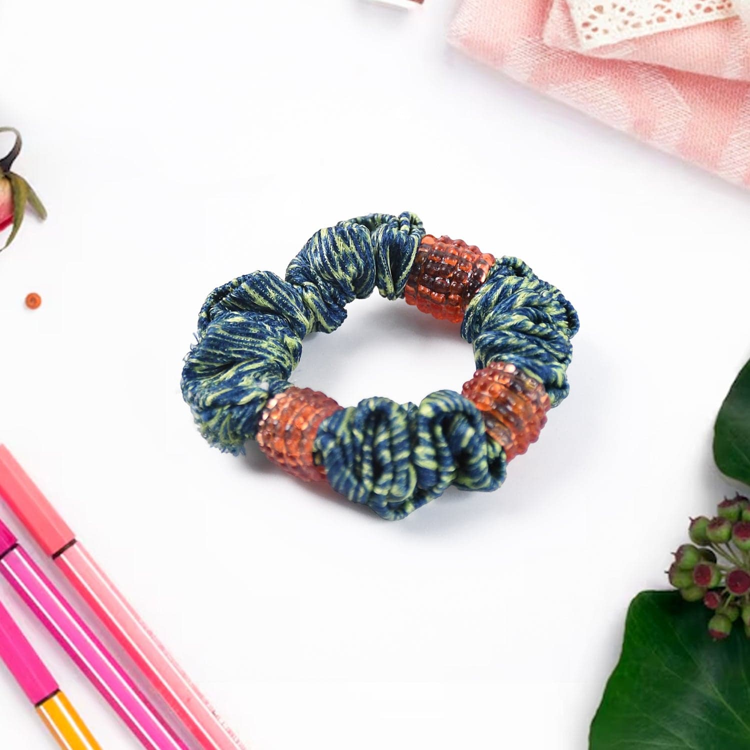 Small Hair Rubber Bands (Pack of 1 / Multicolour / Design), Hair accessories thumbnail 6