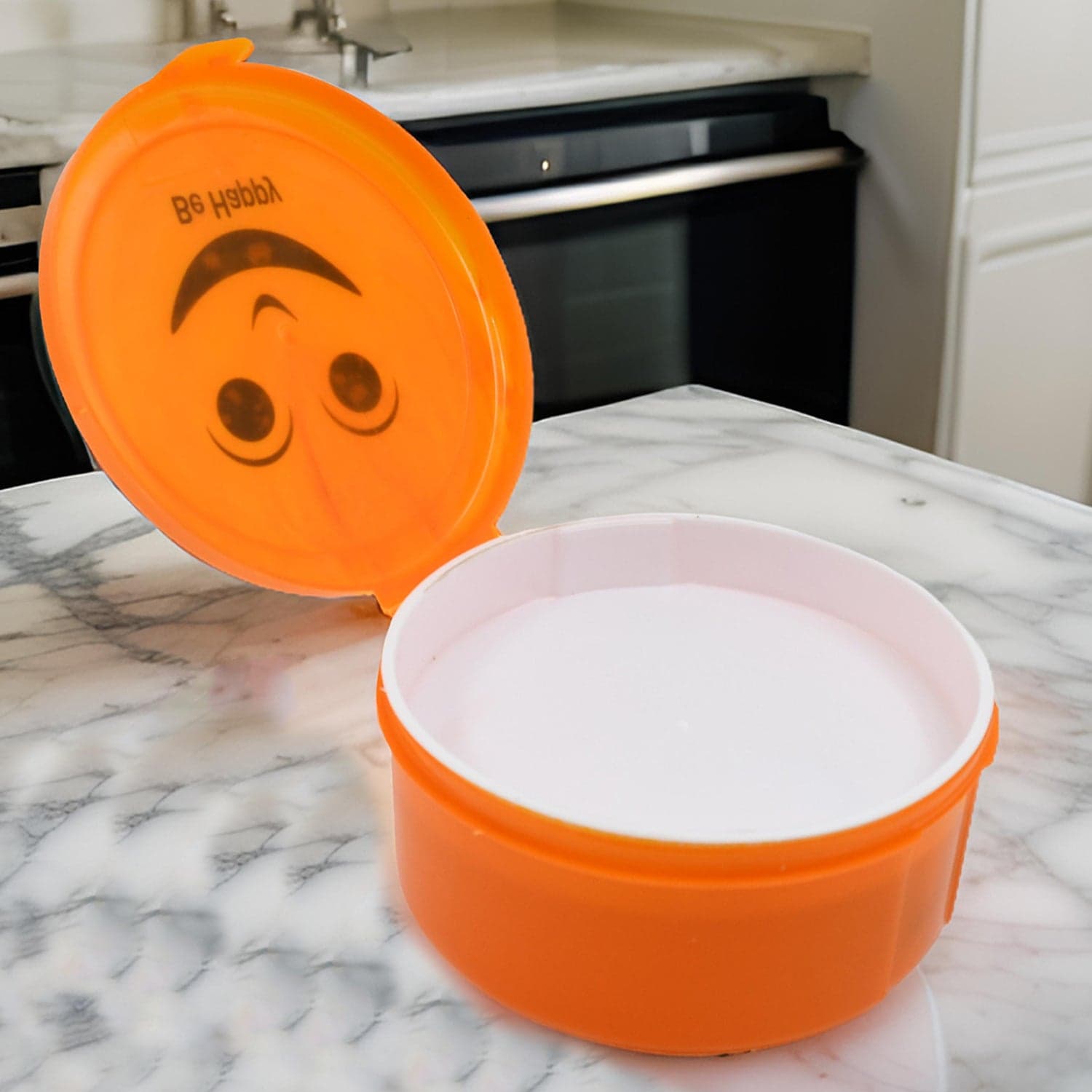 Smily Plastic lunch box, Small Box With 2in1 Spoon pack of 1 thumbnail 3