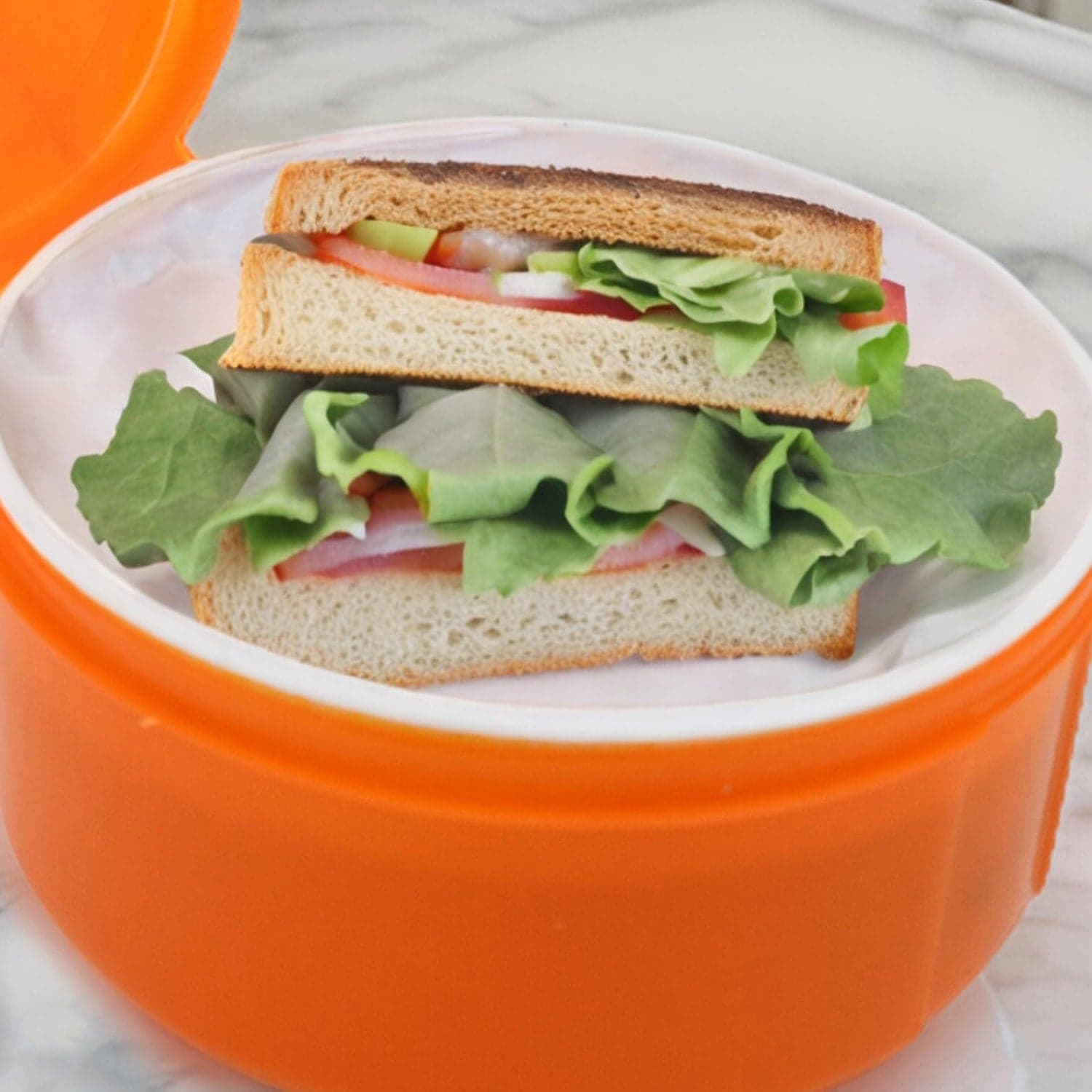 Smily Plastic lunch box, Small Box With 2in1 Spoon pack of 1 thumbnail 4