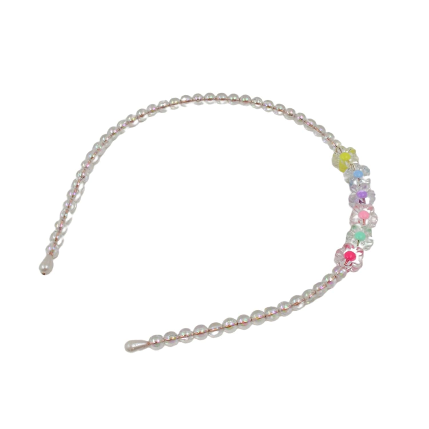 Hair Accessories Metal Handmade Colorful Beads With Pearls Fancy Party Hairband (1 Pc / Mix Design) thumbnail 5