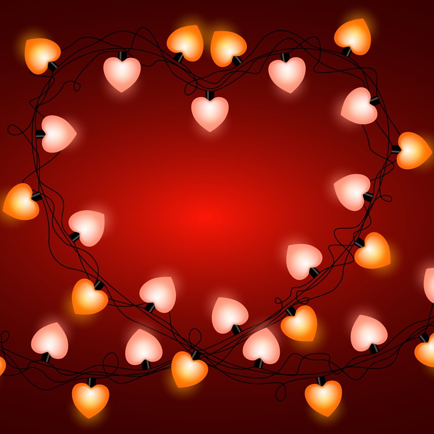 8 Feet 12 Wish Heart Ball String Led Lights With Color Box For Home Decoration ID-3388 thumbnail 3