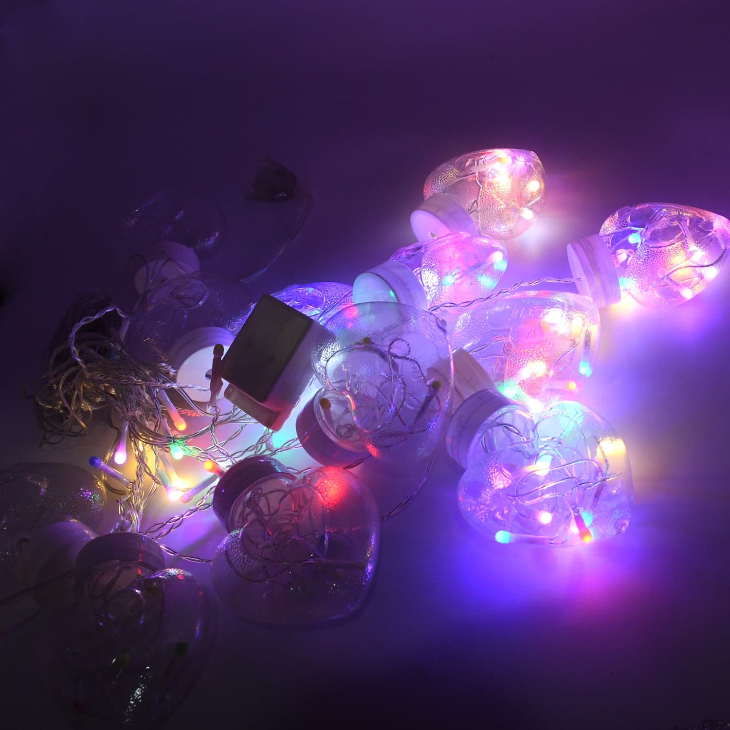 8 Feet 12 Wish Heart Ball String Led Lights With Color Box For Home Decoration ID-3388 thumbnail 6
