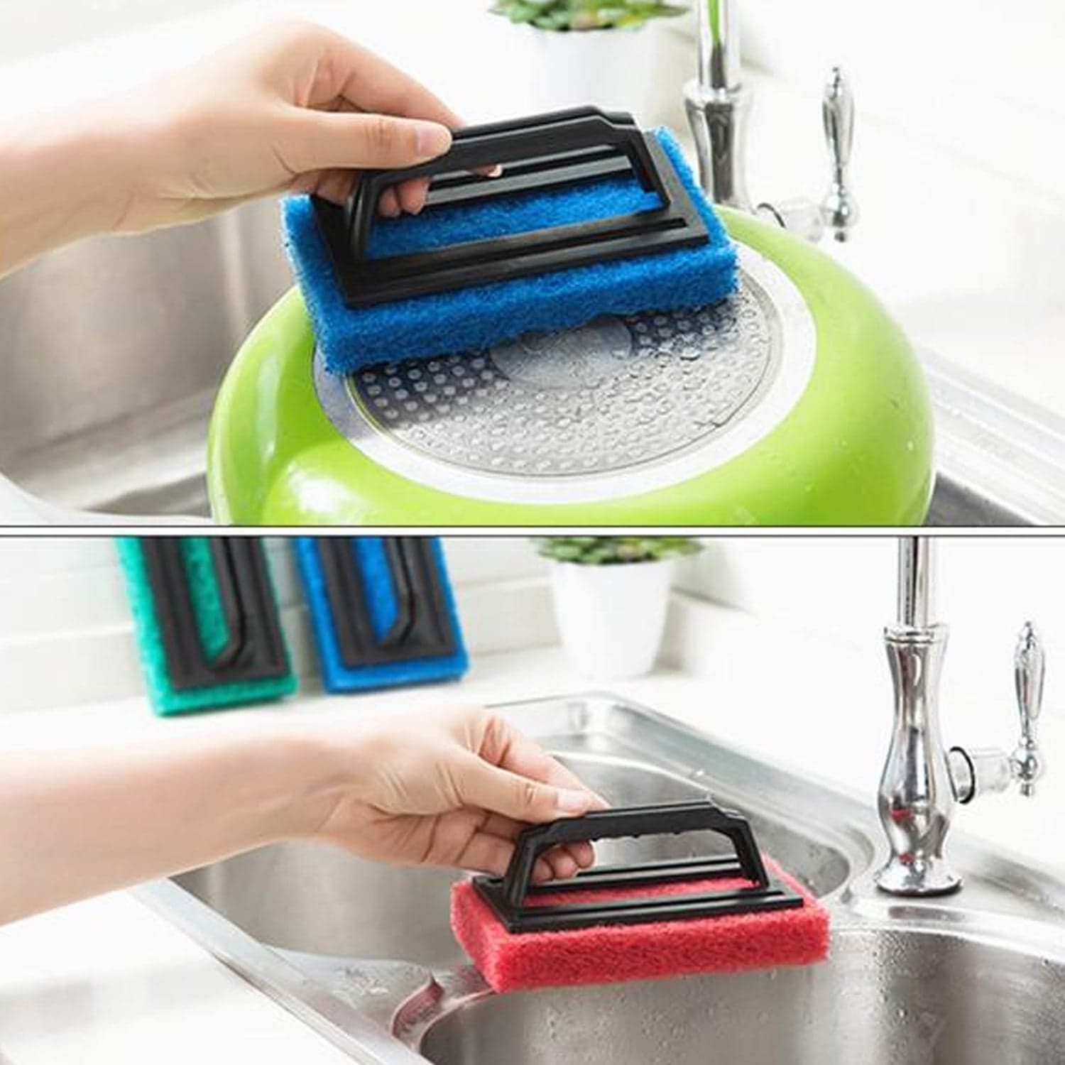 Tile cleaning multipurpose scrubber Brush with handle thumbnail 9