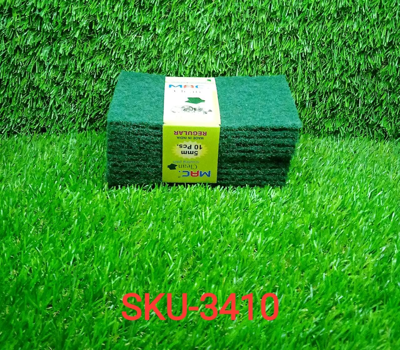 Scrub Sponge Cleaning Pads Aqua Green 10PCS thumbnail 10