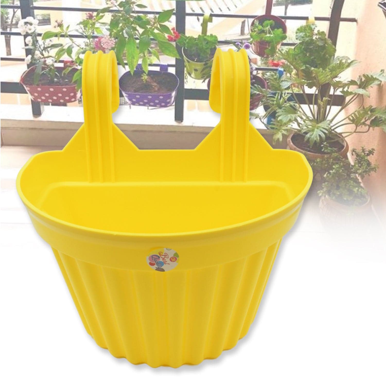 Multicolor Hanging Plastic Planters Orchid Relling  thumbnail 5